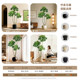 Simulated green plant big leaf umbrella high-end light luxury potted plant office decoration ornaments living room floor-standing bionic fake tree plant