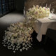 Birthday layout, simulated waterfall table flowers, light luxury living room table decorations, fake bouquets, indoor floral arrangements