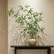 Bamboo simulated green plant ornaments, high-end realistic new Chinese Zen ornaments, entrance tea room display space decoration
