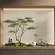 Simulated green plant, chicken claw maple, fake maple tree, simple