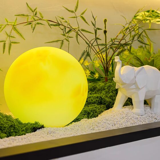 Simulated green plant long strip micro landscape entrance entrance landscaping indoor rockery stone teahouse restaurant window small decoration