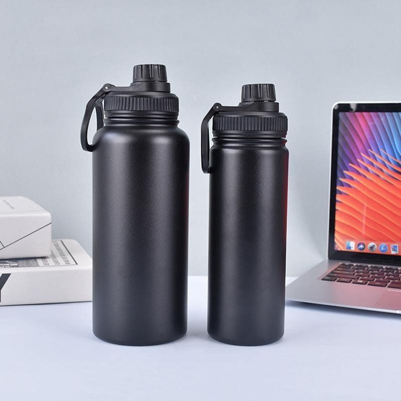 跨境304冰霸车载水壶保温杯渐变喷塑32oz太空壶双层不锈钢水杯 - 图1