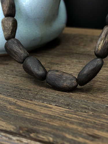 文莱天然沉香手串高端女款9分沉水级老料油高脂随形正品文玩 - 图1