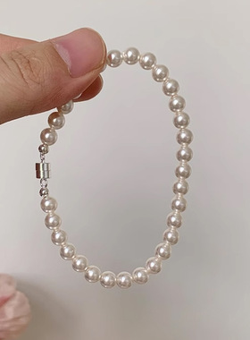 天然淡水珍珠手链女款轻奢小众精致高级感手串送女友闺蜜生日礼物