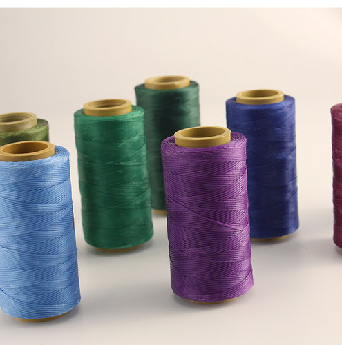 150D皮革手缝线蜡线 手工DIY手绳手链线 涤纶 非机缝1mm扁线220米 - 图0