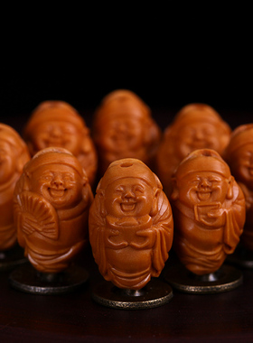 小籽八大财神七夕礼物橄榄核手串