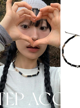 黑色星球*天然黑玛瑙复古项链