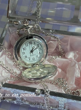 自制甜酷y2k辣妹银色怀表