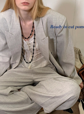 小众ins黑玛瑙玉石叠搭项链