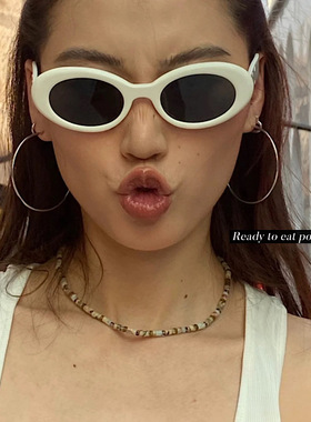 海水蓝棕*天然玉石串珠项链