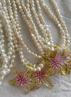 天然淡水珍珠手工可爱海星项链