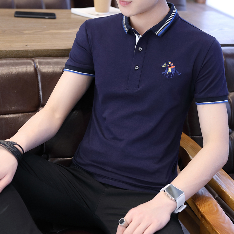 男士纯棉短袖polo衫t恤潮