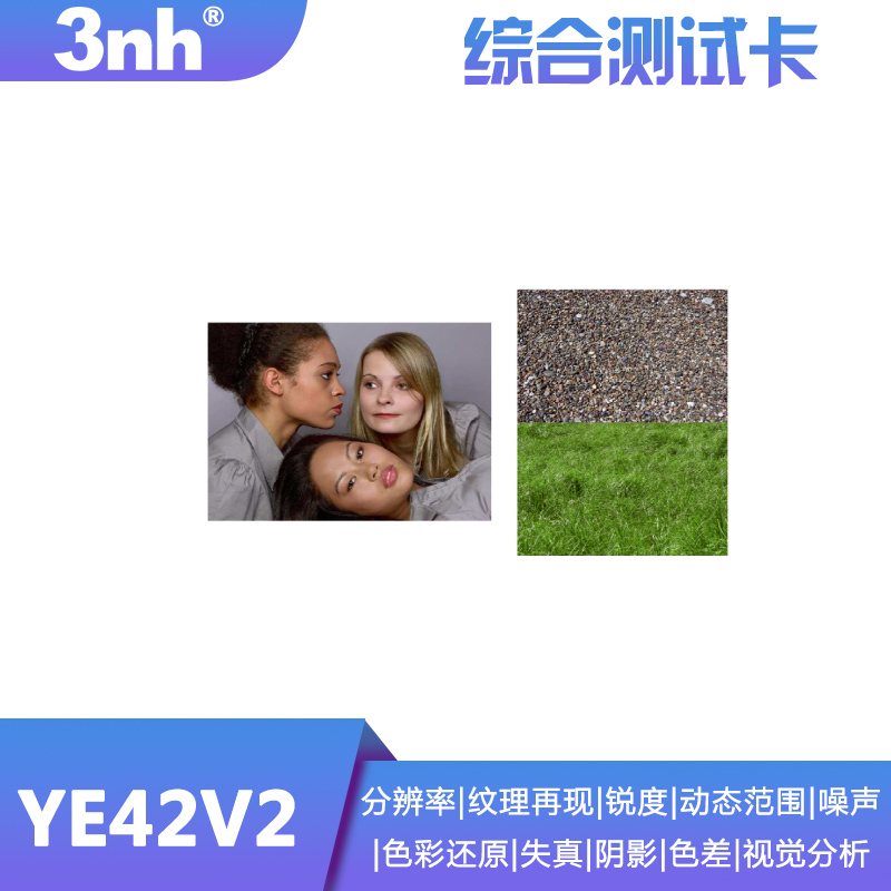 综合测试卡分辨率纹理锐度动态范围噪声色彩还原失真视觉分析char