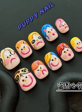 PUPPY家拇指娃娃手绘卡通穿戴甲
