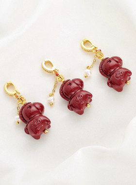 祢饰妮天然朱砂平安符福袋吊坠