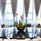 Hotel round table carousel Chinese high-end restaurant fake flowers