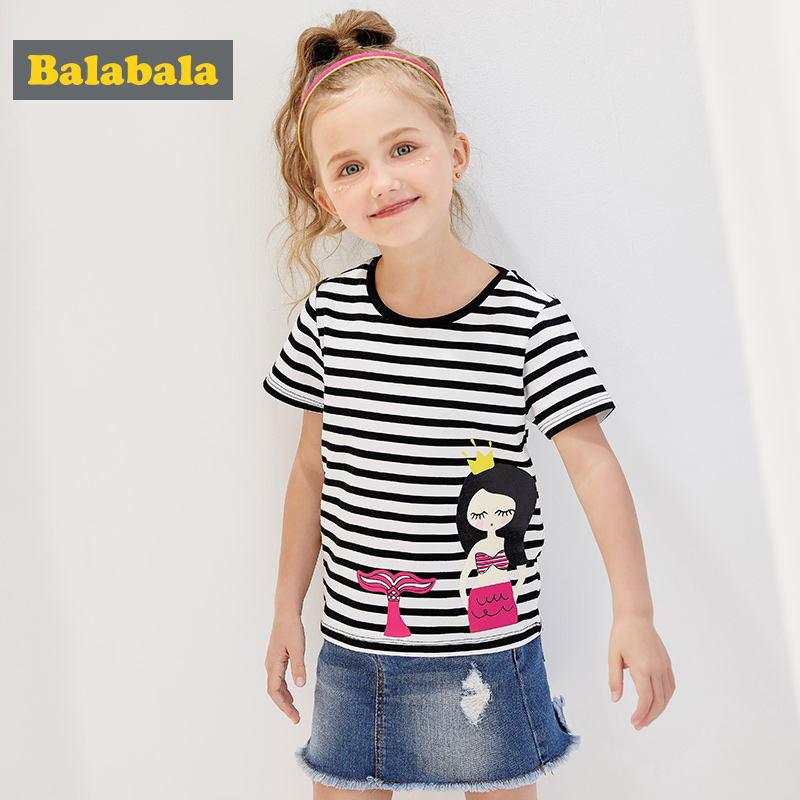 巴拉巴拉女童短袖新款夏装童装t恤 巴拉巴拉意森T恤