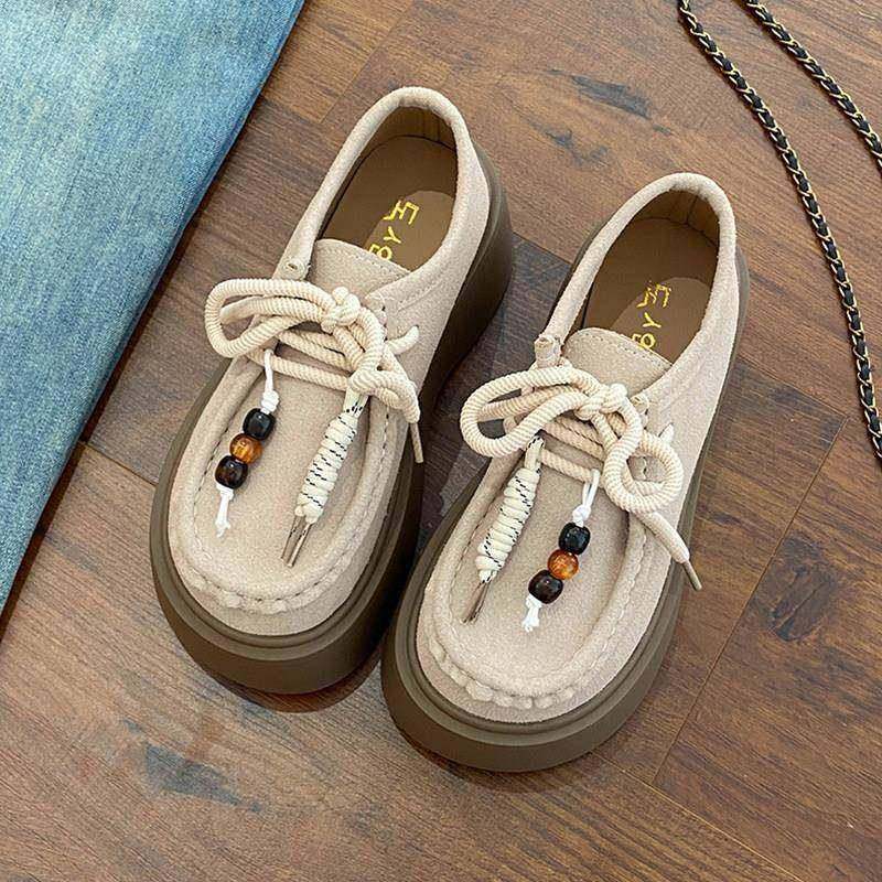 春季季厚底勃肯鞋女2026新款系带覆古一脚蹬松糕乐福鞋小个0116z,淘宝优惠券,粉丝福利购,淘宝优惠卷