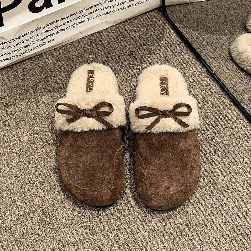 春季毛毛拖鞋勃肯鞋女外穿加绒包头半拖鞋2026新款平底博肯0116z,淘宝优惠券,粉丝福利购,淘宝优惠卷