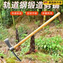 German quality handcrafted forging pickaxe Axe Digging Tree Root Tools Outdoor Dig for a special pick Hohoe Ocean pick Cross pick digging earth