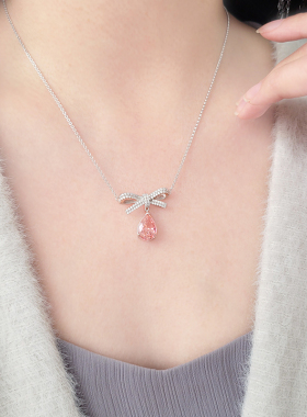 蝴蝶结锁骨链送女友礼物高级感