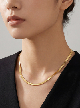 金色蛇骨链小众设计高级感