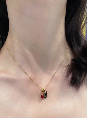 爱心字母项链细款浪漫颈链