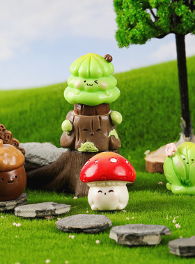 微景观摆件可爱卡通森林小动物 创意diy宠物园艺装饰品迷你小摆件