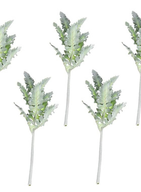 仿真植绒银叶菊婚庆家居装饰假花绿植墙花束配材仿真花假花春季