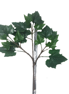 仿真植物梧桐叶三叉枝梧桐树摄影DIY背景叶子屏风工程装饰