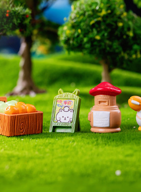 苔藓微景观创意卡通喵喵森系餐厅 装饰品配件车载桌面小摆件