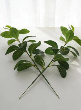 跨境仿真绿植树叶小豆瓣叶假树枝盆栽装饰景观四叶草幸运草