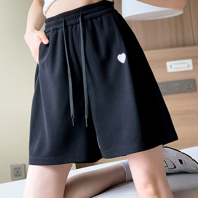 High-waisted shorts Huang Xiangting five-point thin American casual style