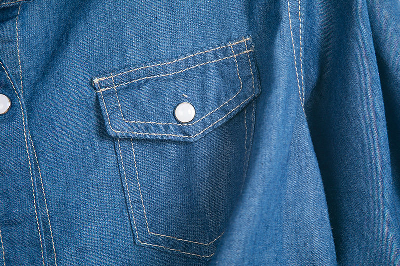 洗水牛仔短外套夏季分长袖外搭衬衫 宾瓦短外套