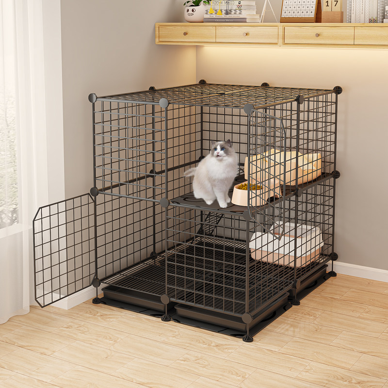 猫笼子家用室内别墅超大自由空间厕所一体猫咪幼猫养猫舍猫窝猫屋,淘宝优惠券,粉丝福利购,淘宝优惠卷