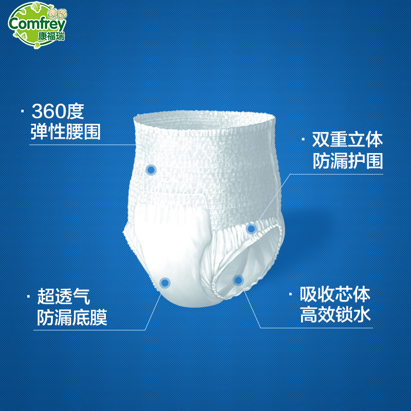 康福瑞成人拉拉裤老年人内裤型尿布 康福瑞成人用纸尿护理用品