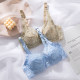 Summer lace ultra -thin steel -free steel rim bra, lady without sponge underwear gathered big breasts, small size, bra