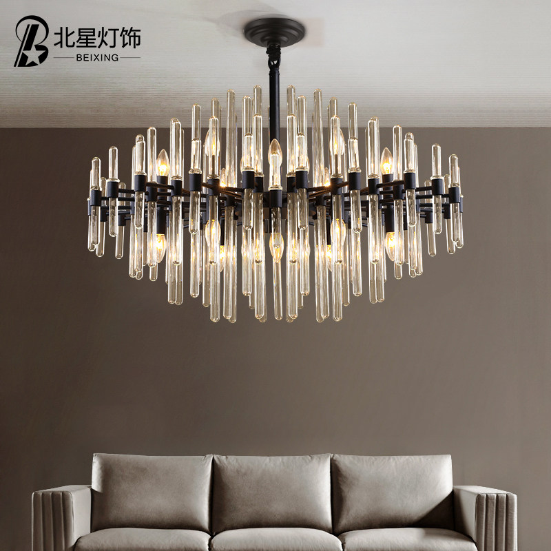后现代意式轻奢吊灯创意客厅水晶灯北欧艺术美式餐厅复式别墅灯具_虎窝淘