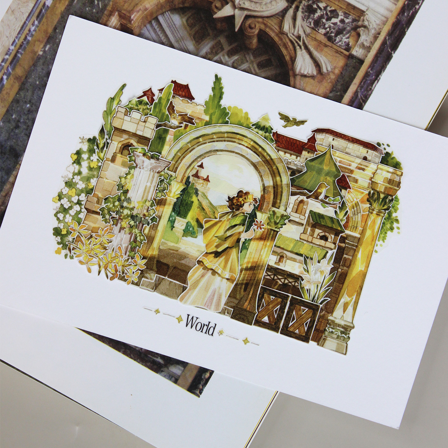 moodtape.欧洲见闻录原创复古拼贴手帐胶带咕卡贴纸mood文具 - 图0