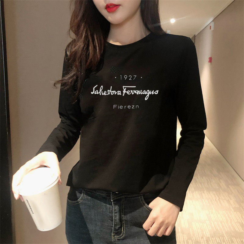 2023春季新款白色t恤长袖打底衫 酷丹琦T恤