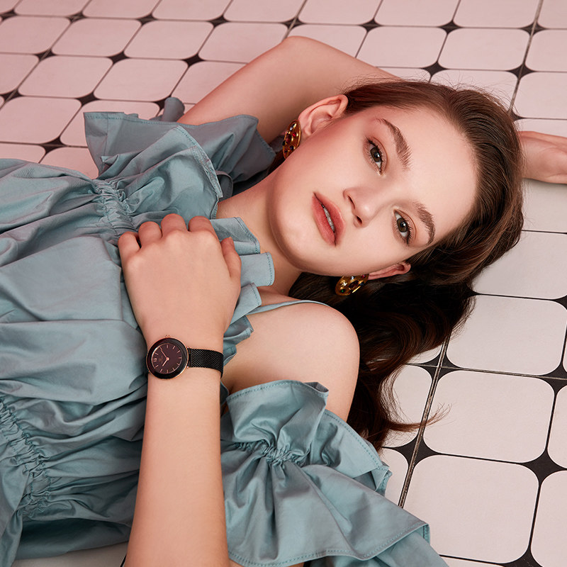 天王女士新品时尚米兰带防水石英表 天王天唯雅国产腕表