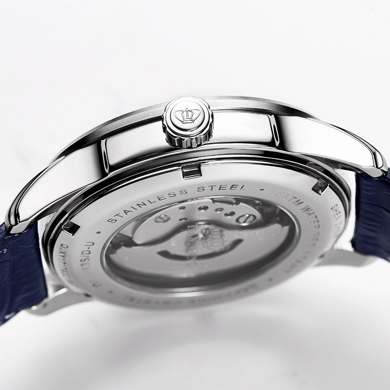 轮时代自动男士镂空防水时尚天王表 天王天唯雅国产腕表