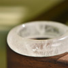 White ghost ring, crystal ring, plain ring, male and female couple ring, birthday gift for girlfriend