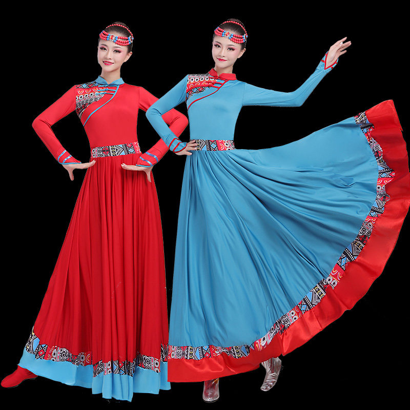 藏族舞蹈演出服装女成人广场舞新款 佐丽莎民族服装/舞台装