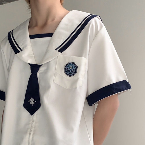 神明少女川崎中男生水手服制服JKDK学生装cos松池夏小服水手待命-图2