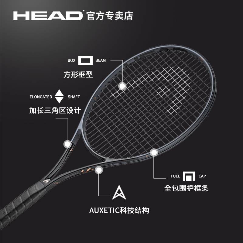 HEAD海德专业网球拍L5限量版2023新款speed pro/mp小德御用小黑拍-图3