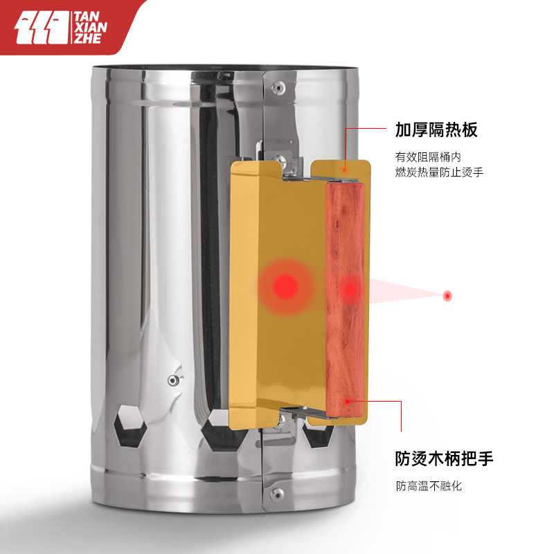 探险者引火桶木炭引碳点炭桶点碳神器烧炭点火生碳烧烤炉点火器 - 图0