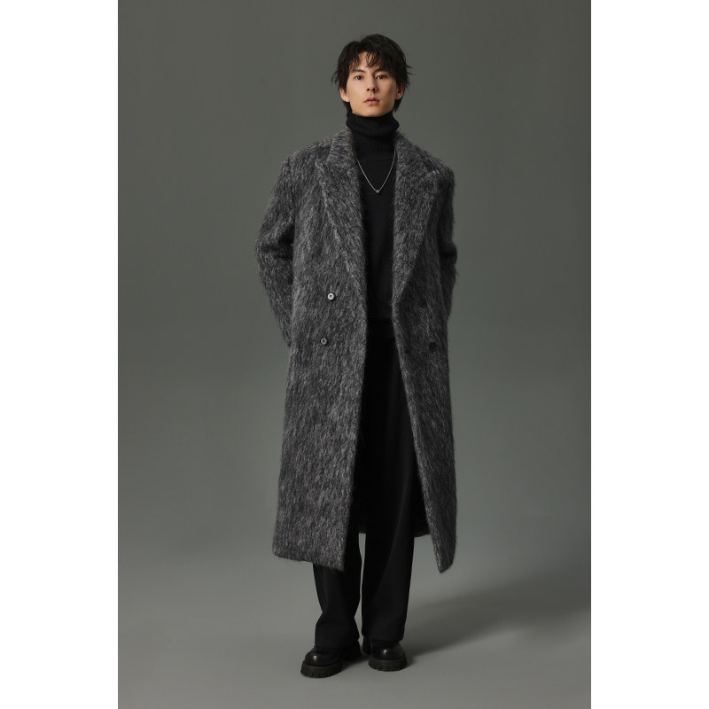 【储格】重磅长款羊毛呢子大衣男内里加厚款马海毛风衣外套冬季,淘宝优惠券,粉丝福利购,淘宝优惠卷