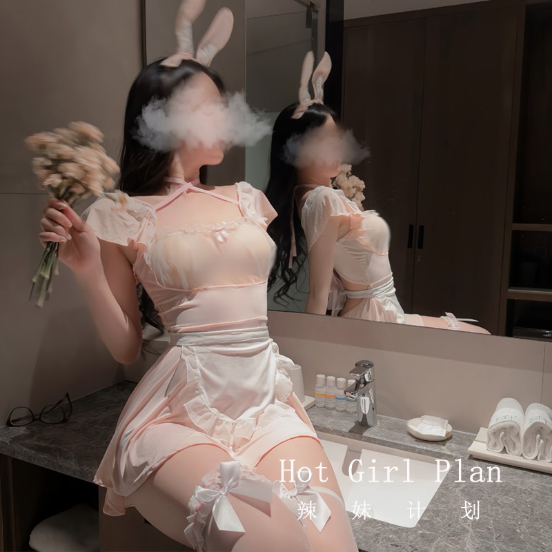 辣妹计划：甜心泡芙*女仆cos兔女郎制服蕾丝性感睡衣纯欲qqny内衣 - 图3
