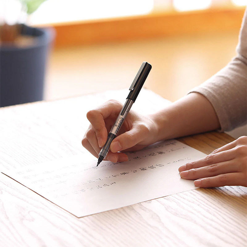 日本吴竹Kuretake笔风书信手帐笔签字笔速写笔硬头软头笔漫画笔小中楷书法毛笔日常书写写字笔LS1/4/5-10S - 图0